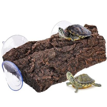 Turtle Basking Platform, Fish Tank Aquarium Tortoise Climbing Platform with 3 Suction Cups, Baby Tortoise Resting Terrace, Climbing Ramp Shale Reptiles Dock for Terrapins, Frogs