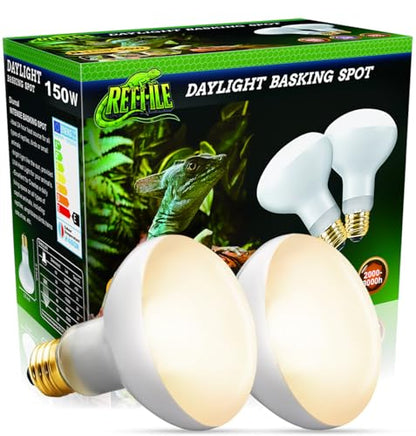 Reptile Heat Lamp 150W,Daylight UVA Basking Light Bulbs with E26 Base for Lizards, Turtles, Snakes and Amphibians 2 Pack - style: Basking 150W 2Pack