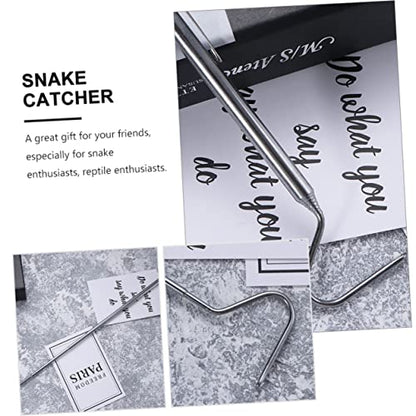 Kisangel 2pcs Heavy Duty Snake Grabbers Reptile Catching Tool Sturdy Telescopic Snake Hook for Plumbers Comfort Grip
