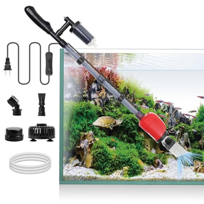 36W Electric Gravel Cleaner for Aquariums, Automatic Fish Tank Vacuum