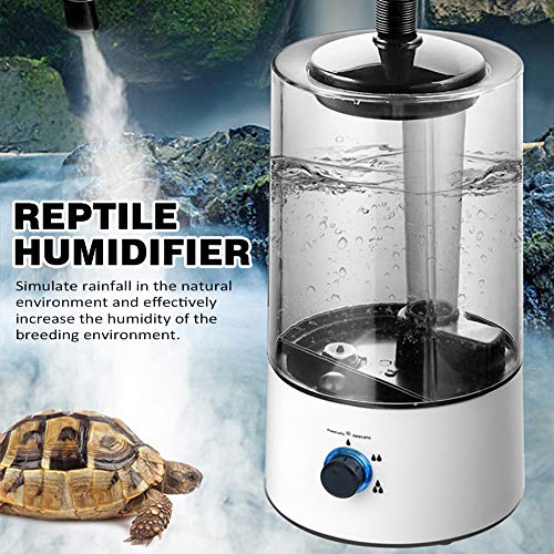 iayokocc Reptile Humidifier Reptile Fogger with Extension Hose, Automatic Terrarium Fogger for Lizard Tortoise Amphibians (US Plug)