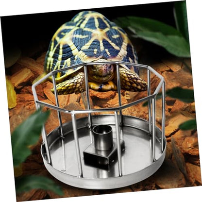 BESPORTBLE Automatic Water Dish for Reptiles Stainless Steel Turtle Feeder Automatic Turtle Feeder Gravity Feed System