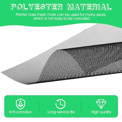 Ouligay 10pcs 11.8 X 7.8inch Flower Pot Hole Mesh Pad, Plastic Mesh Sheet, Eye Mesh, Keep Soil from Flowing Away,Bonsai Mesh DIY Drainage Netting Pot Bottom Grid Mat - color: Black