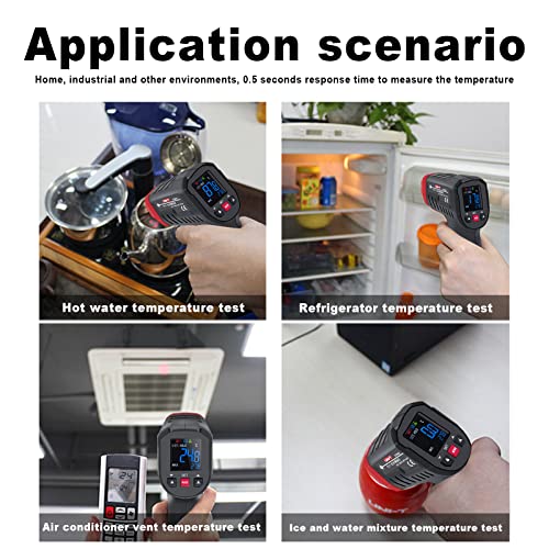 UNI-T Infrared ir high Temperature Thermal Gun for Cooking Automotive, -58°F~932°F Non Contact Thermometer Pyrometer for Pizza Oven Griddle Food Meat Surface Laser Temp Gun Gauge UT306C