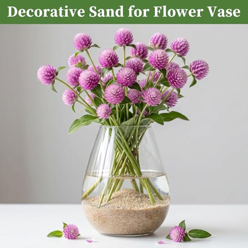 Aquarium Sand for Freshwater Tank, 2.1lbs Substrate for Fish Tank, 0.4-0.8mm Fish Aquarium Gravel for Aquascaping, Terrarium, Coarse Sand for Plants Succulents, Decorative Gravel for Vases and Crafts