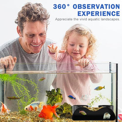 Aquarium Cave Tunnel, 2-Hole Fish Tank Hideout for Gravel Setup | Under-gravel aquarium tunnel cave for fish and shrimp hiding, resting, and viewing