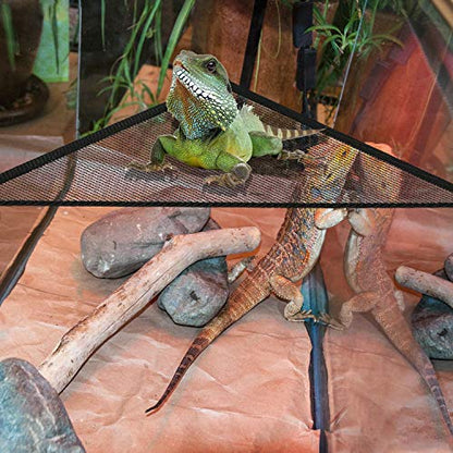 2Pcs Bearded Dragon Lizard Hammock - Breathable Mesh Geckos Hammock Reptile Hammock, Suitable for Lizard, Axolotls, Anoles, Geckos, Snakes, Chameleon - size: Small