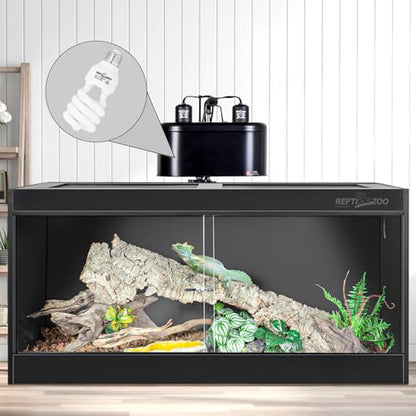 REPTI ZOO UVB Light for Tropical Reptile, 2 Pack 5.0 26W UVA UVB Reptile Light Bulb, UVB Lamp for Crested Gecko Leopard Gecko Frog Toad Snake Chameleon - size: 5.0 26W