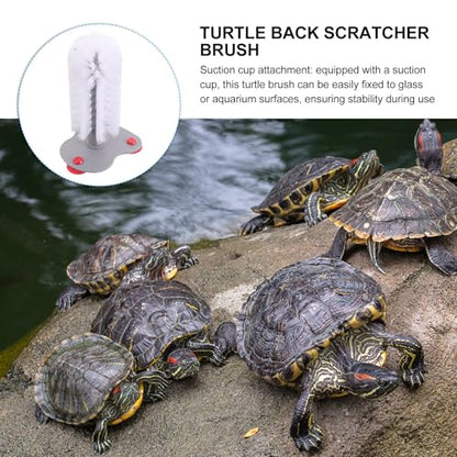 TIDTALEO Turtle Shell Cleaning Brush with Suction Cup, Abs Material, Moderate Hardness for Effective Scrubbing, Turtle Tank Accessories for Aquatic Reptile Supplies and Small Cup Cleaning