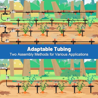 Misting Drip Irrigation System for Garden Watering,Raised Bed 120FT | Quick-Connect Plant Accessories, Drip Line Kit for Greenhouse, Micro Sprinklers for Yard Outside,Sistema De Riego Por Goteo - size: 120FT