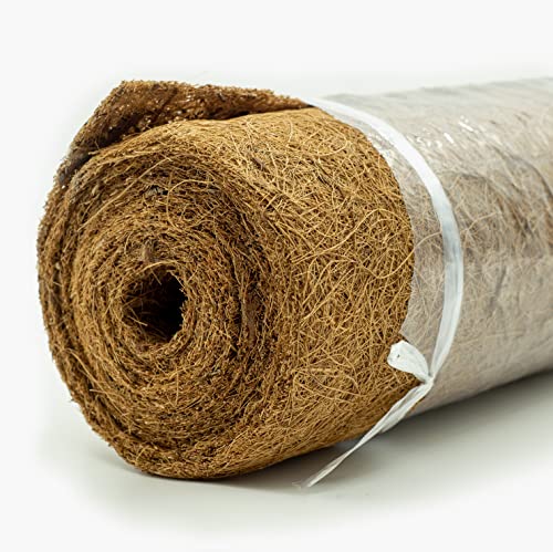 Coco Liner Roll, Yarrdfir 12x120 inch Natural Coconut Liners for Planter Flower Basket, Reptile Carpet, Natural Coconut Fiber mat, Garden Decoration, Animal pet pad - size: 12x120 Inch (Pack of 1)