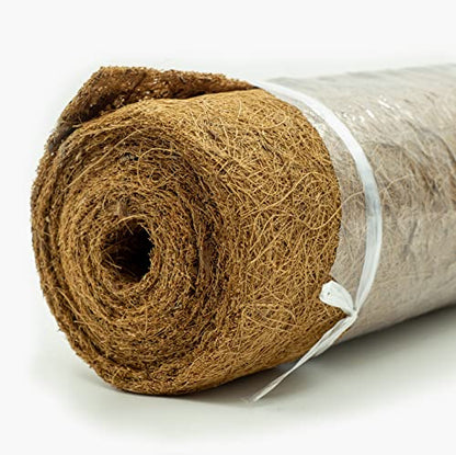 Coconut Fiber Grow Mat, Yarrdfir Natural Coconut Liners for planters, Flower Basket, Natural Coconut Fiber mat, Garden Decoration, Animal pet pad, Reptile Carpet, Snow Mat(10x 120 inchs) - size: 10x 120 inchs