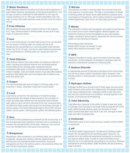 17 in 1 Water Testing Kits for Drinking Water, 100 Strips + 4 Bacteria Tests, Tap and Well Water Test Kit Easy to Test and Read for Hardness, Lead, Iron, pH, Copper, Bacteria and More