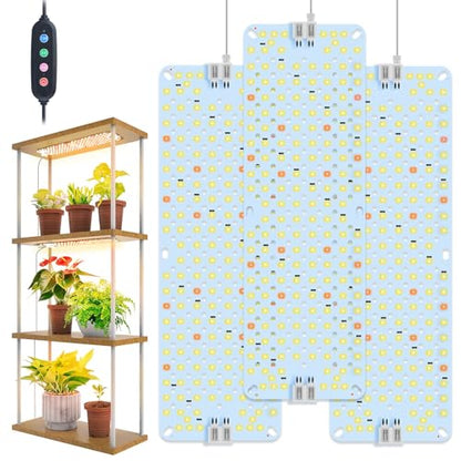 3-Pack Panel Grow Lights for Indoor Plants, FECiDA 2026 LED Plant Grow Light for Under Cabinet Plants, Full Spectrum Growing Lamp with 4,8,12,16,20 Hr Timer, Free Linking - size: Panel Grow Light 12W(3Pack)