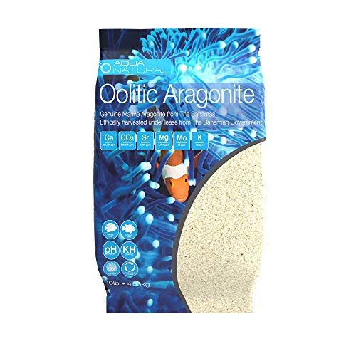 Aqua Natural Aquarium Sand, Oolitic Aragonite, 10lb | Reef, Saltwater, Marine, Tanks - size: One Pack - 10lb