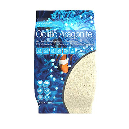Aqua Natural Aquarium Sand, Oolitic Aragonite, 10lb | Reef, Saltwater, Marine, Tanks - size: One Pack - 10lb