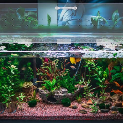Sieral Aquarium Lids Polycarbonate Canopy 2 Pieces Set 16.87 x 16.87 x 0.12 Inch for 50/65/84 Gallon with Center Brace Aquariums Cover Fish Tank Lid with a Hook Knife, Clear - color: Clear, size: 36 x 18 Inch