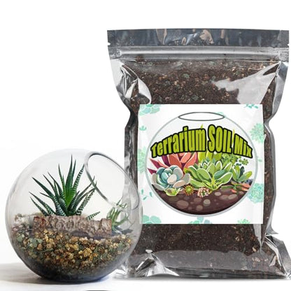 Doter Terrarium Potting Soil Mix 1qt, Custom Made for Terrariums, Perfect for Vibrant Miniature Gardens - size: 1qt
