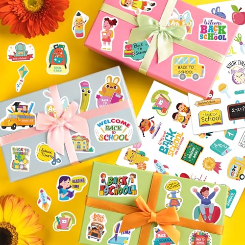 369Pcs Welcome Back to School Stickers Stickers, Self Adhesive First Day of School Sticker School Themed Stickers for Craft Supplies Classroom Rewards Party Decorations - style: Back to School