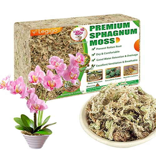 14OZ Sphagnum Moss for Plants - 16QT Natural Long Fibers Orchid Moss | Moisture Retention & Drainage Balance, Plant Moss for Orchids, Succulents, Carnivorous, Ferns, Reptile Bedding & Terrariums - size: 16 QT(14 oz)