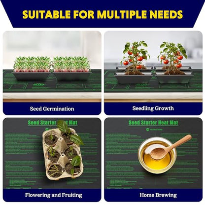 iPower Seedling Heat Mat Upgraded Technology, 48" X 20" Waterproof Durable Germination Station Heating Mat, Warm Hydroponic Pad for Indoor Home Gardening Seed Starter - size: 48" x 20", style: Heat Mat - Upgrade Version