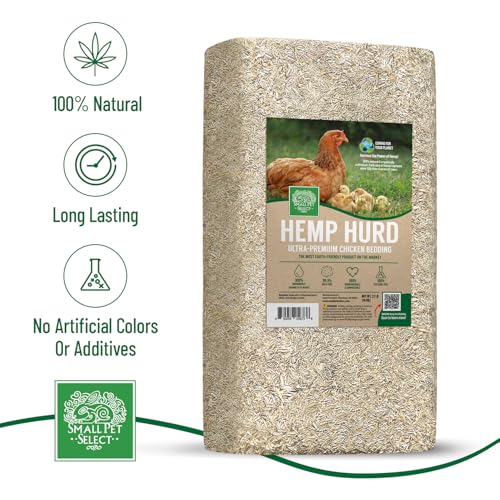 Small Pet Select Hemp HURD Chicken Coop Bedding, Jumbo, 36 lb | Ultra-Premium Biodegradable Bedding, Eco-Friendly Odor Control, For Coops, Runs & Brooders, Two 18 lb Bags - size: 36lb
