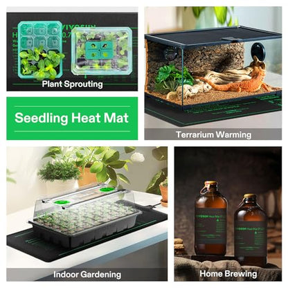 VIVOSUN 48" x 20.75" Durable Waterproof Seedling Heat Mat | UL & MET-Certified Warm Hydroponic Heating Pad for Germination, Indoor Gardening, Greenhouse - size: 48"x20.75"