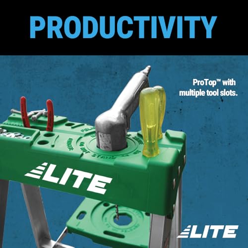 LITE 6-Foot Aluminium Step Ladder with Tool Tray, 225-Pound Load Capacity, Type II, LP-2211-06