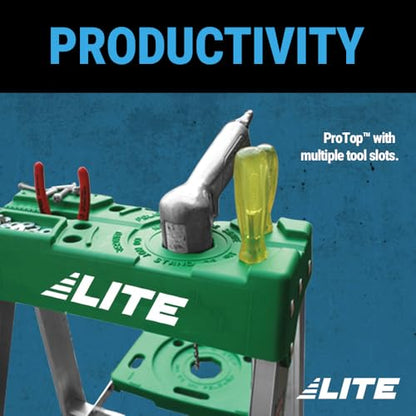 LITE 6-Foot Aluminium Step Ladder with Tool Tray, 225-Pound Load Capacity, Type II, LP-2211-06