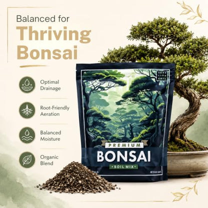Agralife Bonsai Soil 4 Quarts Premium Organic Mix for Indoor Trees | Fast drainage. Healthy roots. Premium organic soil balances moisture and airflow for thriving indoor bonsai tree varieties. - style: Bonsai Plant Soil Mix