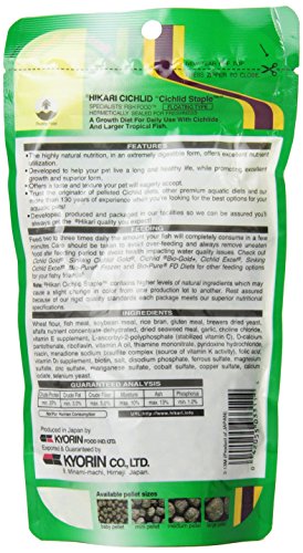 Hikari 2-Ounce Cichlid Staple Floating Pellets for Pets, Medium - color: Black, size: 1 Ounce (Pack of 1)