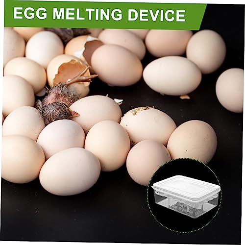VOSAREA Crested Gecko Egg Laying Box - 2pcs for - 16 Holes Breeding Container for Gecko and Reptile Eggs Portable Plastic Hatchery Box
