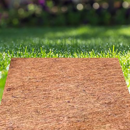 Natural Coco Coir Fiber Liner Roll, co-conut Fiber Pad Sheet | Hanging Basket Coco Liners, Coco Fiber Mat Reptile, Coco Fiber Replacement Liner for p-lanters Window Box Flower Basket Garde - size: 100x25 cm