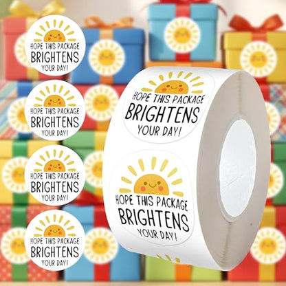1000Pcs Happy Sun Thank You Stickers, Packaging & Envelope Seals | 1000Pcs happy sun thank you stickers; self-adhesive accents for packaging, envelopes, crafts, gifts, or parties. - color: 1000pcs- Sun Thank You Labels