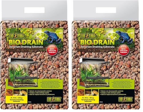Exo Terra BioDrain Terrarium Substrate for Aquarium, 4.4-Pound (Pack of 2) - size: No Size (Pack of 2)