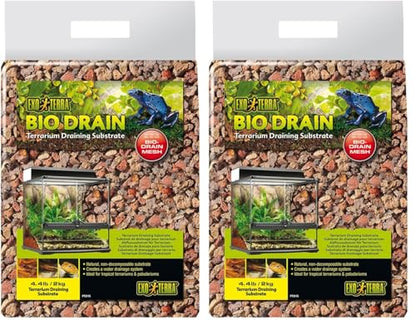 Exo Terra BioDrain Terrarium Substrate for Aquarium, 4.4-Pound (Pack of 2) - size: No Size (Pack of 2)
