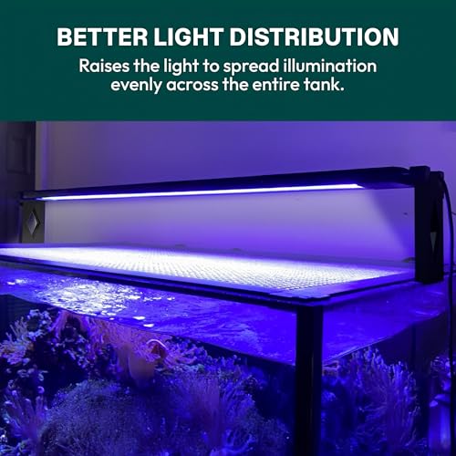 Aquarium Light Risers for Fluval Plant & Marine 3.0 & 2.0 LED | Heat-Resistant Polymer Stand | Toolless Easy Install (6-Inch) - size: 6-Inch