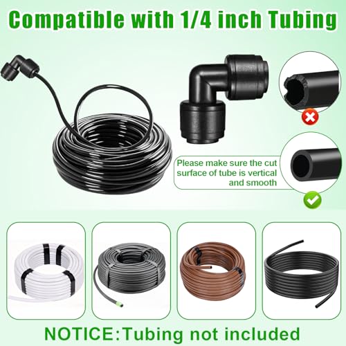 30 Pack 1/4" Irrigation Fittings Kit, 1/4" Quick Connect Fittings | Push to Connect Fittings,Locked Anti-Drip,1/4 Inch Irrigation Tubing Fittings,for Garden 1/4 Drip Irrigation System - size: 28 Pack 1/4" Quick Connect Fittings Kit
