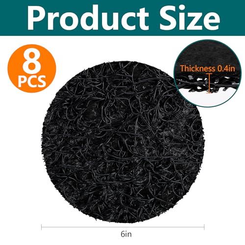 EBaokuup 8 Pcs Plant Pot Drainage Insert Discs, 6 Inch Thickened Mesh Pot Drainage Discs, Lightweight Planter Pad Insert to Prevents Soil Loss Indoor Outdoor - color: 6 Inch-8 Pcs