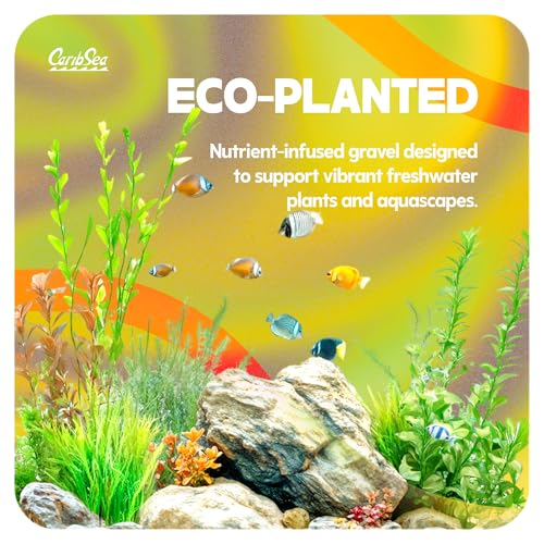 CaribSea Eco-Complete Planted Aquarium Substrate - 20 lbs - Black Nutrient-Rich Gravel for Freshwater Planted Tanks - Promotes Healthy Plant Growth & Water Stability - color: Black, size: 20 POUNDS