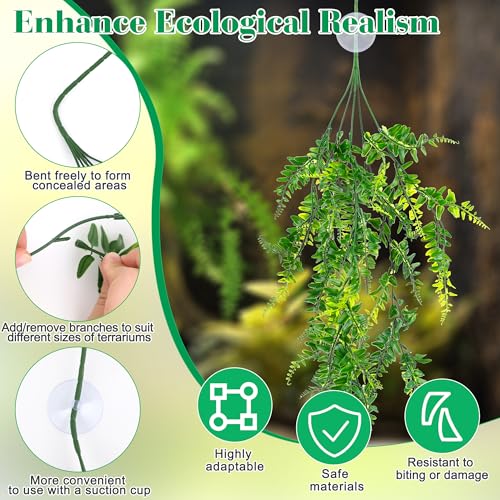 Snake Climbing Vines with Jungle Vines Kit for Reptiles | Snake Enclosure Accessories for Ball Pythons, Corn Snakes, Bearded Dragon, Chameleon, Lizard, Snake Enrichment Toys