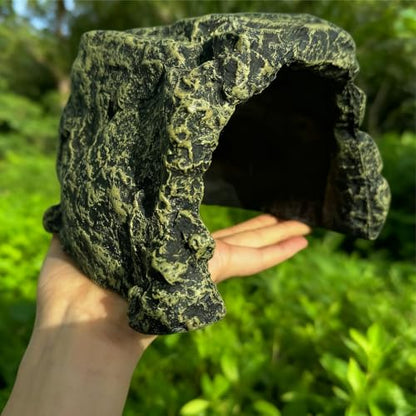Reptile Hides and Caves, Tortoise Hide House Habitat | Reptile Tank Accessories, Resin Bearded Dragon Hideout Turtle House for Bearded Dragon Gecko Snakes Chameleon Frogs Fish