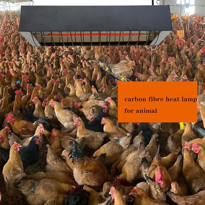 Heat Lamp for Chicks, Carbon Fiber Heating Element, Energy-Saving Poultry Equipment (550W)