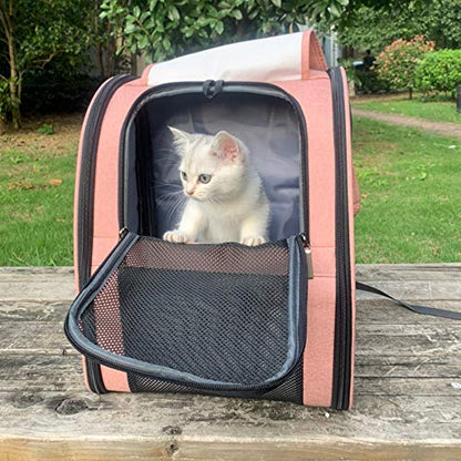 Texsens Innovative Traveler Bubble Backpack Pet Carriers for Cats and Dogs - color: Upgraded-Pink