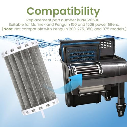 Aquarium Filter for Marineland Penguin Power Filters | Compatible with 150/150B Power Filters,Bio-Wheel Assembly PRBW150B, Stable Rotation, 2 Pack
