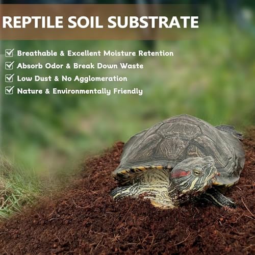 BNOSDM 2PCS Reptile Soil Substrate,Fluffy Small-Strand Reptile Substrate,Natural Terrarium Bioactive Soil Bedding for Snakes, Lizards, Tortoises Tarantulas,Lizards - color: 2PCS 1.32gal (Total 2.64gal)