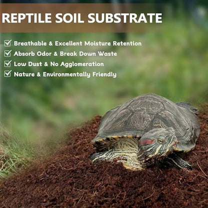 BNOSDM 2PCS Reptile Soil Substrate,Fluffy Small-Strand Reptile Substrate,Natural Terrarium Bioactive Soil Bedding for Snakes, Lizards, Tortoises Tarantulas,Lizards - color: 2PCS 1.32gal (Total 2.64gal)