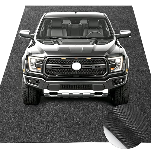 Extra Large Garage Floor Mat 8' 10" x 22' - Premium Felt + Waterproof Backing Thickened and Soft Heavy Duty Oil Absorbent Non-Slip Pad Garage Parking Mats for Floor Large SUVs MPV Pickup Truck RV - size: 8' 10"x 22'