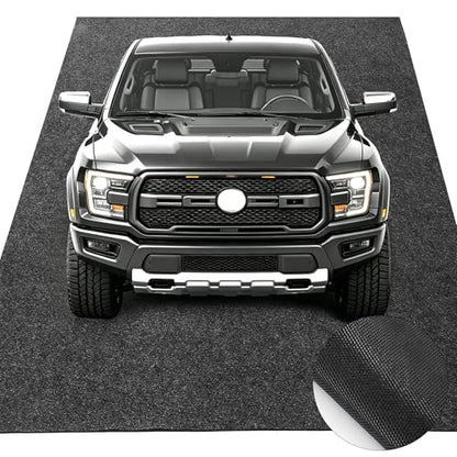 Extra Large Garage Floor Mat 8' 10" x 22' - Premium Felt + Waterproof Backing Thickened and Soft Heavy Duty Oil Absorbent Non-Slip Pad Garage Parking Mats for Floor Large SUVs MPV Pickup Truck RV - size: 8' 10"x 22'