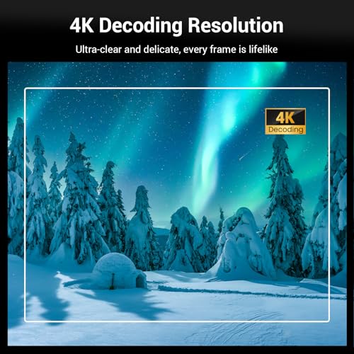 HAPPRUN 1500 ANSI Smart Outdoor Projector, Built-in Apps, 30W Dolby Audio | 4K Decoding,Auto Focus,10K+ Apps,Movie Projector with WiFi Bluetooth,Portable Indoor Proyector Compatible with Phone/TV Stick